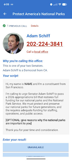 5 Calls: Contact Your Congress Screenshot 4