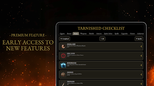 Tarnished Checklist Premium Screenshot 21