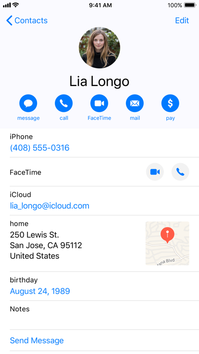 Contacts Screenshot 1