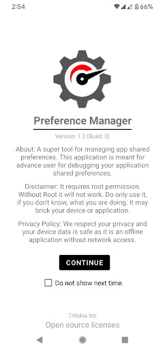Preference Manager: Addon Screenshot 1
