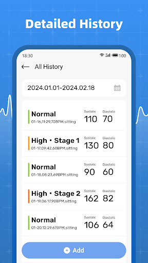 Blood Pressure Tracker Screenshot 2