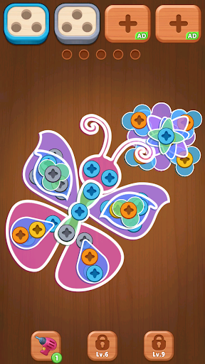 Woodbolt Sort: Nuts & Screws Screenshot 2