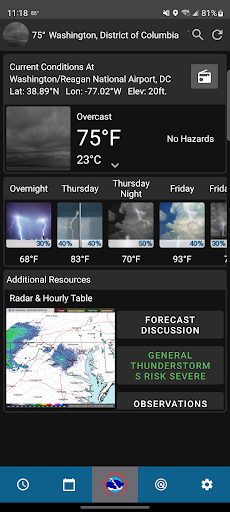 NWS Weather Screenshot 1