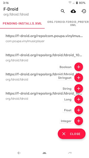 Preference Manager: Addon Screenshot 2