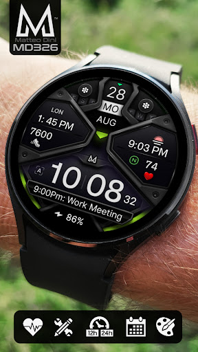 MD326 3D Modern Watch Face Screenshot 5