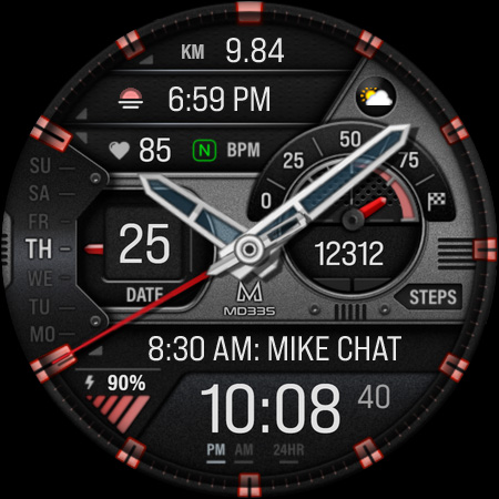 MD335 Hybrid watch face Screenshot 14