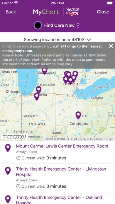 Trinity Health MyChart Screenshot 8