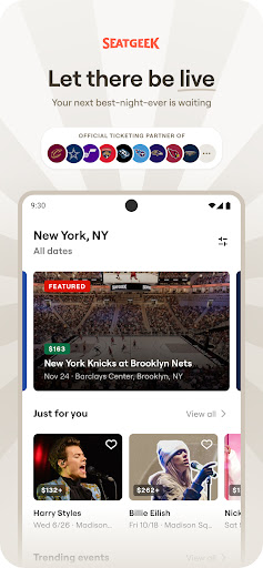 SeatGeek – Tickets to Events Screenshot 1