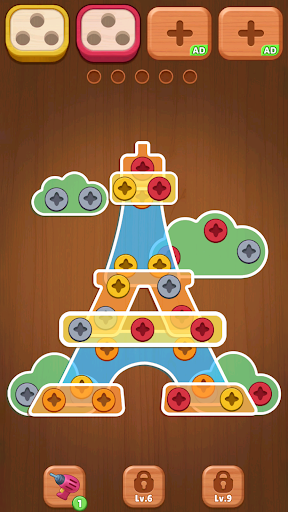 Woodbolt Sort: Nuts & Screws Screenshot 1