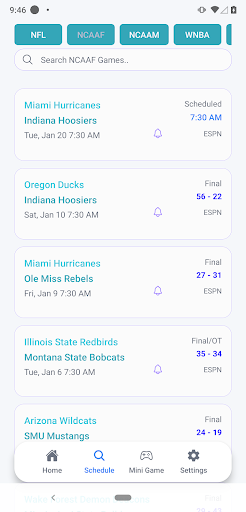 Live Scores : NFL NCAA NBA MLB Screenshot 3