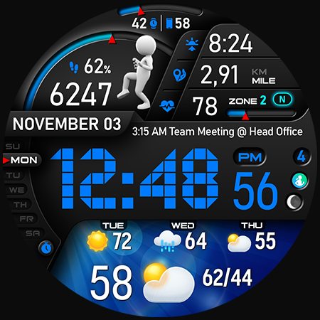 PER23 Digital Watch Face Screenshot 17