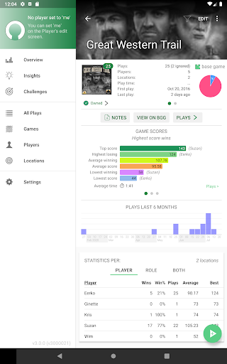 Board Game Stats Screenshot 21