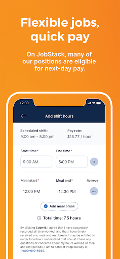 JobStack for Work | Daily Pay Screenshot 1