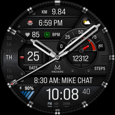 MD335 Hybrid watch face Screenshot 10