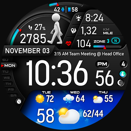 PER23 Digital Watch Face Screenshot 1