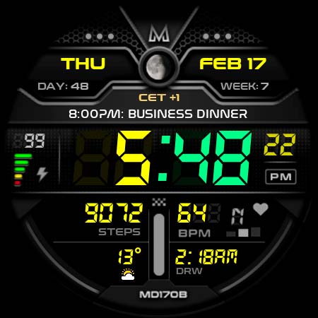 MD170B Digital watch face Screenshot 4
