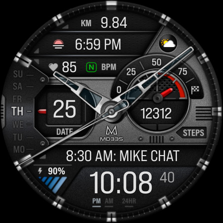 MD335 Hybrid watch face Screenshot 15