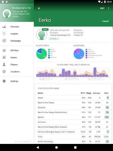 Board Game Stats Screenshot 5