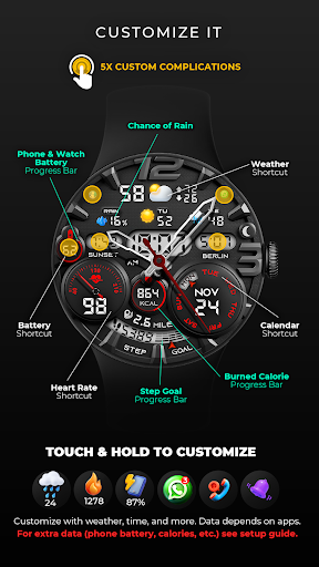 PER32 Ultra Hybrid Watch Face Screenshot 3