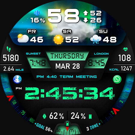 PER27 Digital Watch Face Screenshot 14