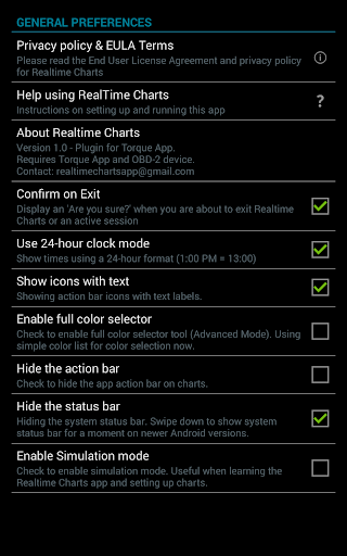 Realtime Charts for Torque Pro Screenshot 5