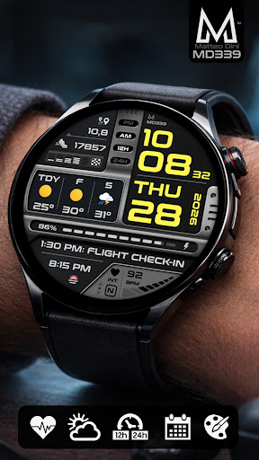 MD339 Digital watch face Screenshot 7
