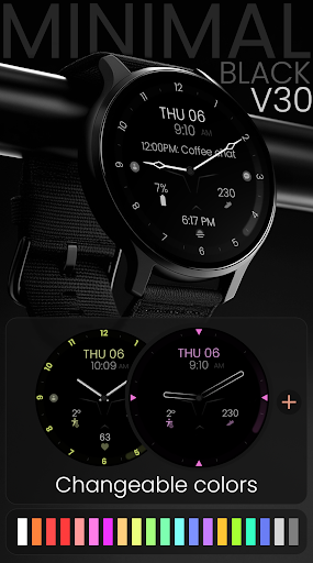 Minimal Black v30 Watch Face Screenshot 8