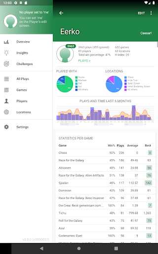 Board Game Stats Screenshot 24