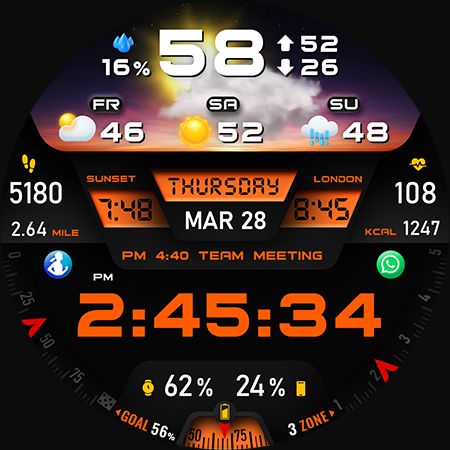 PER27 Digital Watch Face Screenshot 3
