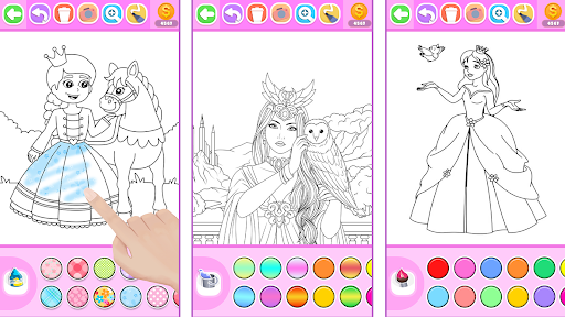 Princess Coloring Book Glitter Screenshot 12