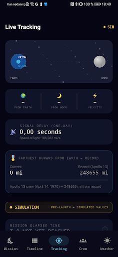 Artemis II Tracker Screenshot 1