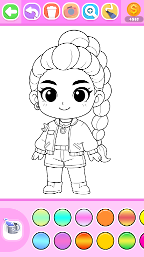 Princess Coloring Book Glitter Screenshot 2