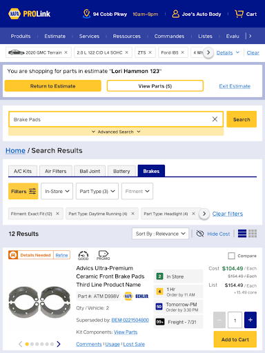 NAPA PROLink Screenshot 14
