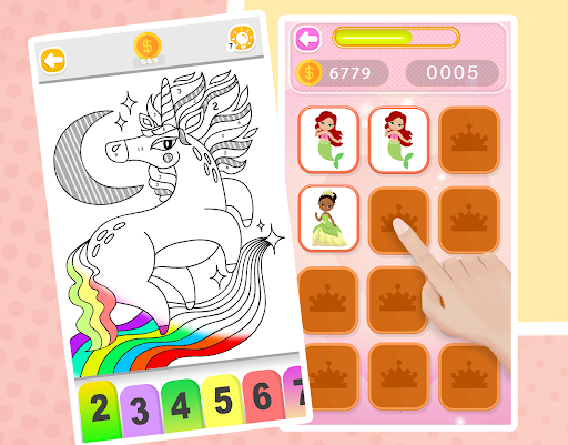 Princess Coloring Book Glitter Screenshot 3