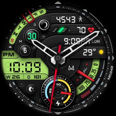 MD242 Hybrid watch face Screenshot 4