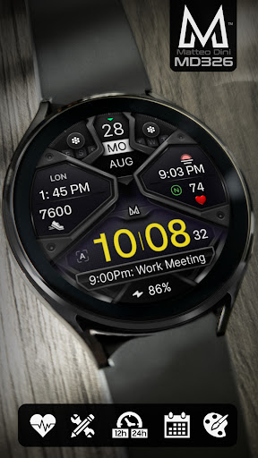 MD326 3D Modern Watch Face Screenshot 11