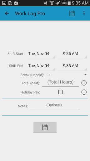 Work Log Pro Screenshot 3