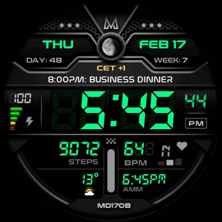 MD170B Digital watch face Screenshot 14