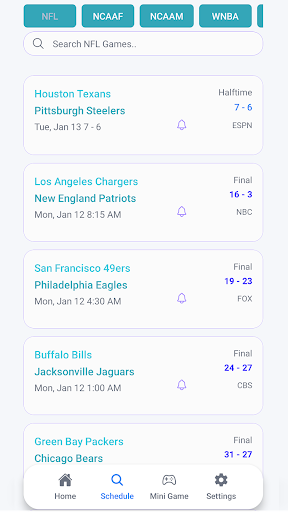 Live Scores : NFL NCAA NBA MLB Screenshot 13
