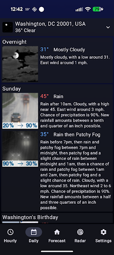 US Public Weather Screenshot 2