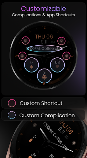 Minimal Black v30 Watch Face Screenshot 5