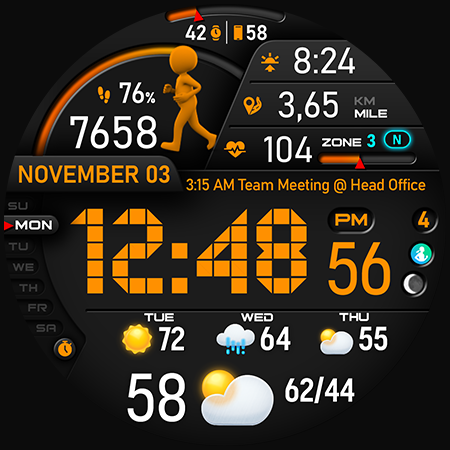PER23 Digital Watch Face Screenshot 2