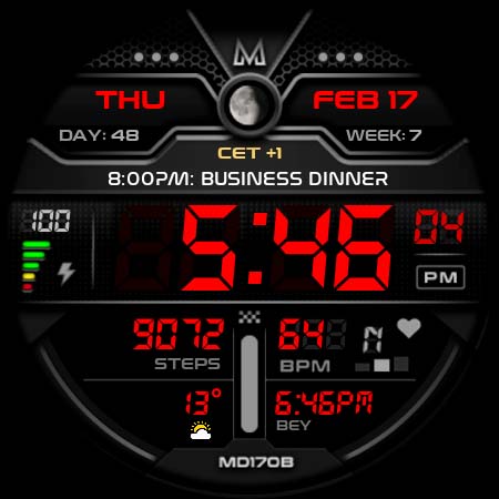 MD170B Digital watch face Screenshot 5