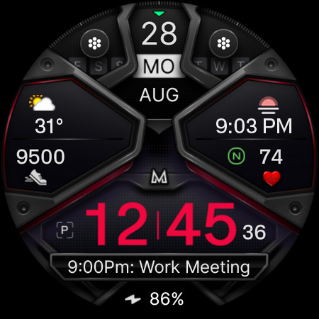 MD326 3D Modern Watch Face Screenshot 6