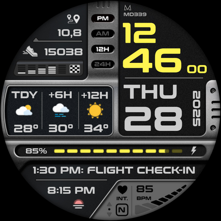 MD339 Digital watch face Screenshot 6