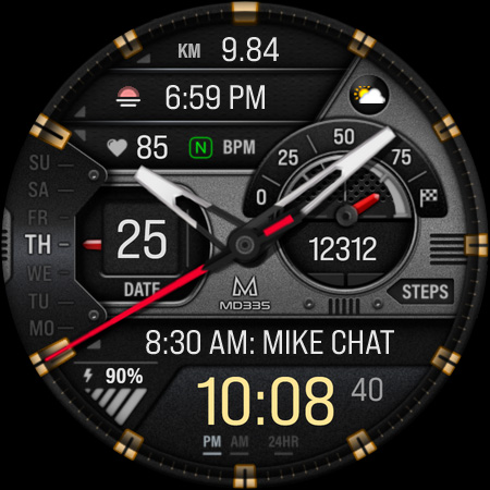 MD335 Hybrid watch face Screenshot 12