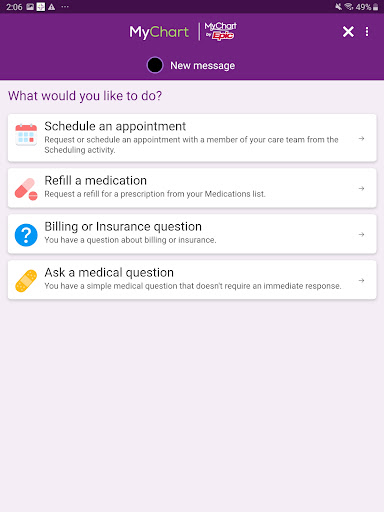Trinity Health MyChart Screenshot 1