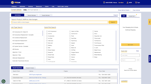 NAPA PROLink Screenshot 15