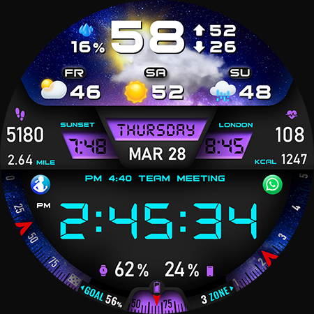 PER27 Digital Watch Face Screenshot 4