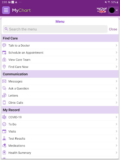 Trinity Health MyChart Screenshot 12